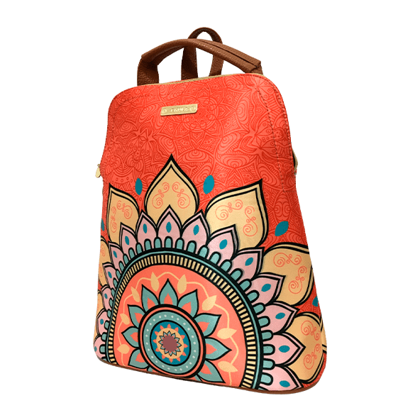 Mandala Orange - Backpack Chula Moda Latina